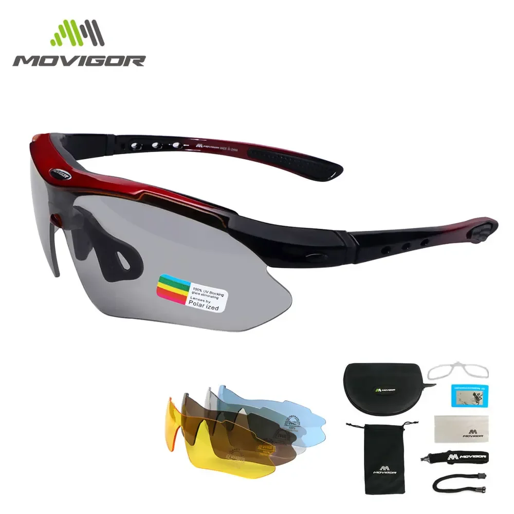 Lunettes cyclisme MOVIGOR avec 5 verres interchangeables