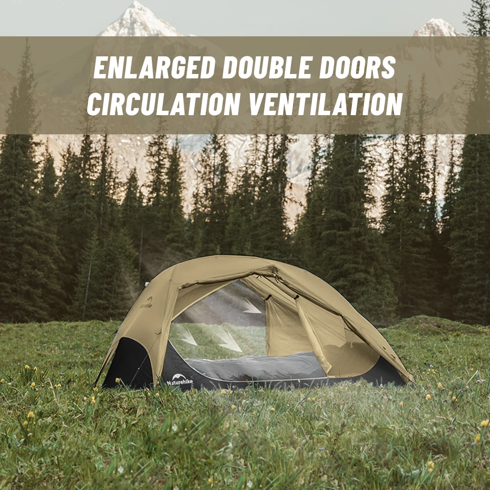 Intérieur spacieux d'une tente ultralégère Naturehike