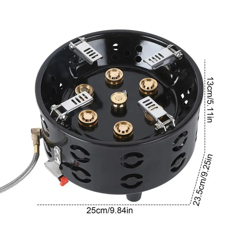Flamme puissante d'un brûleur à gaz de camping