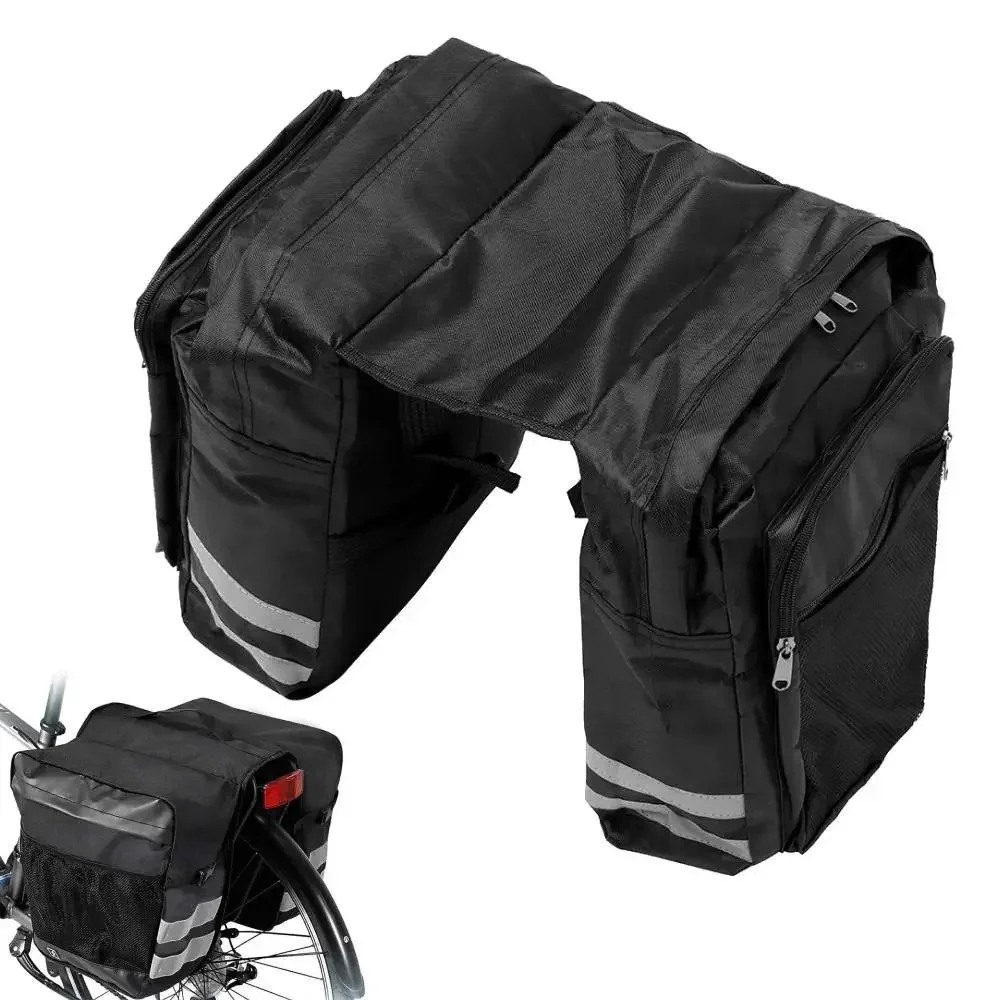 Sacoche vélo double grande capacité de 30L avec compartiments