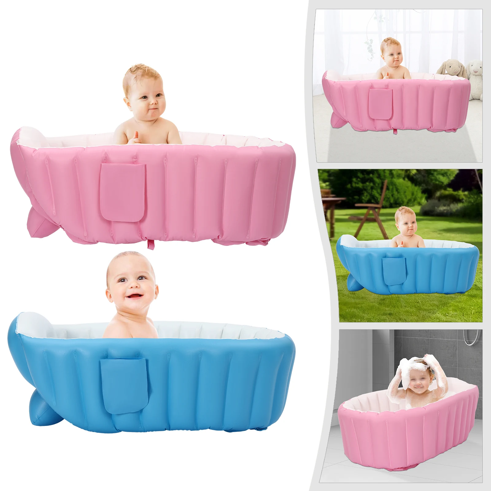 Baignoire gonflable pour bébé utilisée à la maison