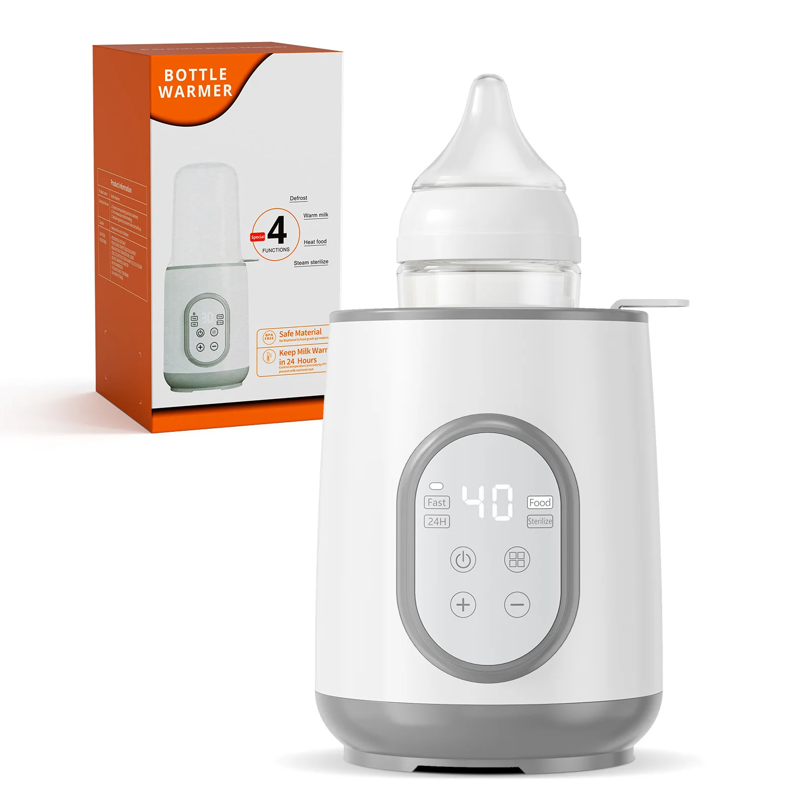 Chauffe-biberon rapide 8-en-1 avec stérilisateur