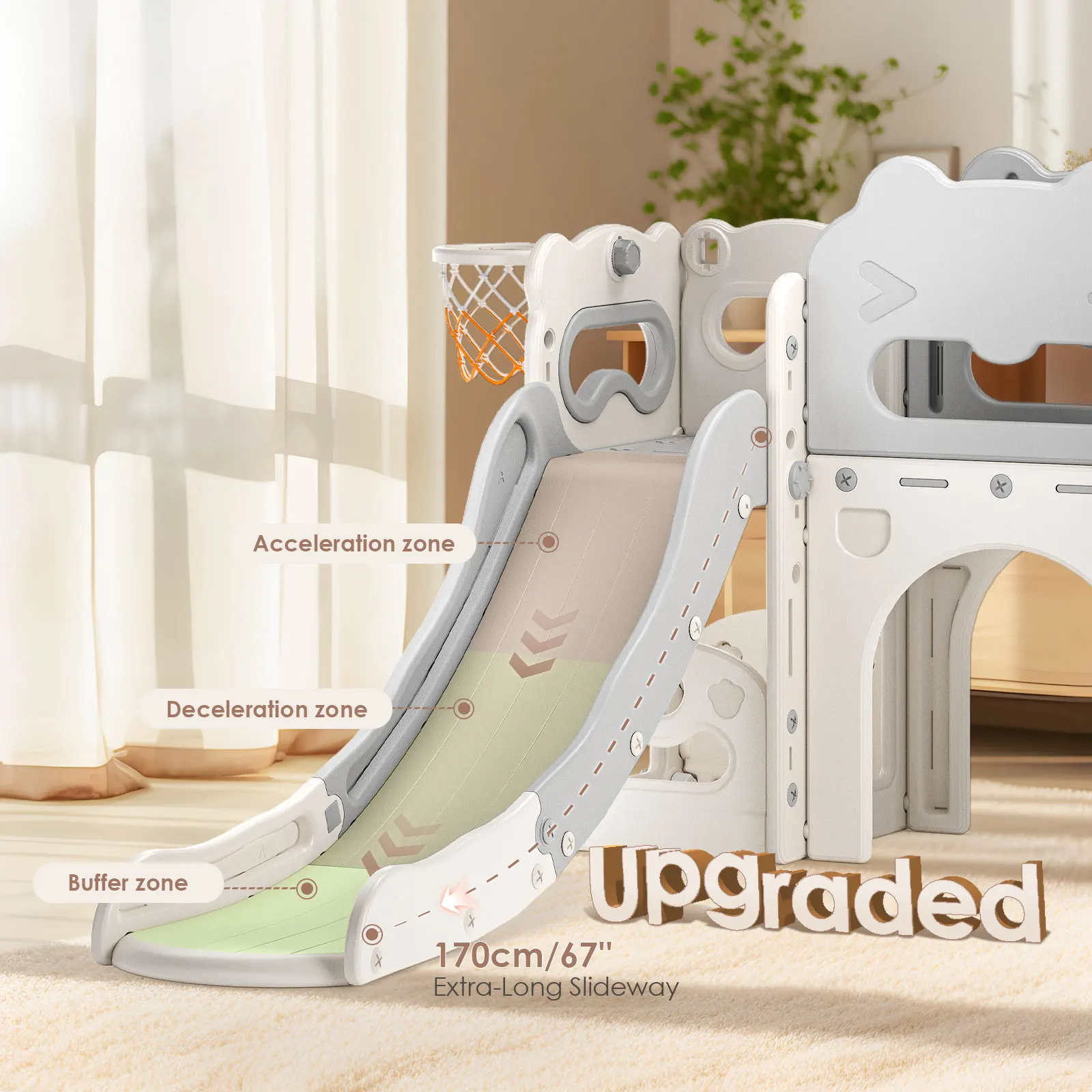 Structure d'escalade et tunnel pour bébé et jeune enfant