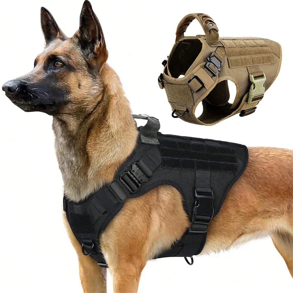 Harnais tactique militaire pour chien résistant