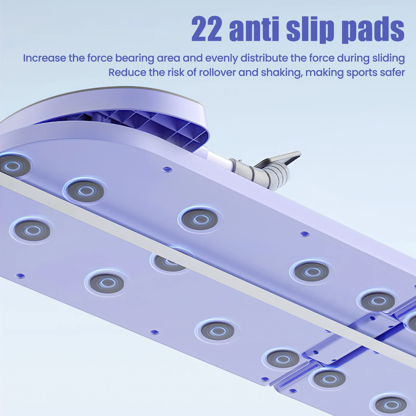 Planche de pompes pliée, montrant sa portabilité