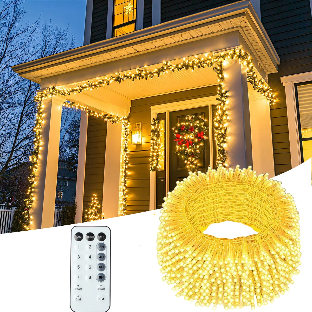 Guirlande lumineuse LED pour décoration de jardin et terrasse