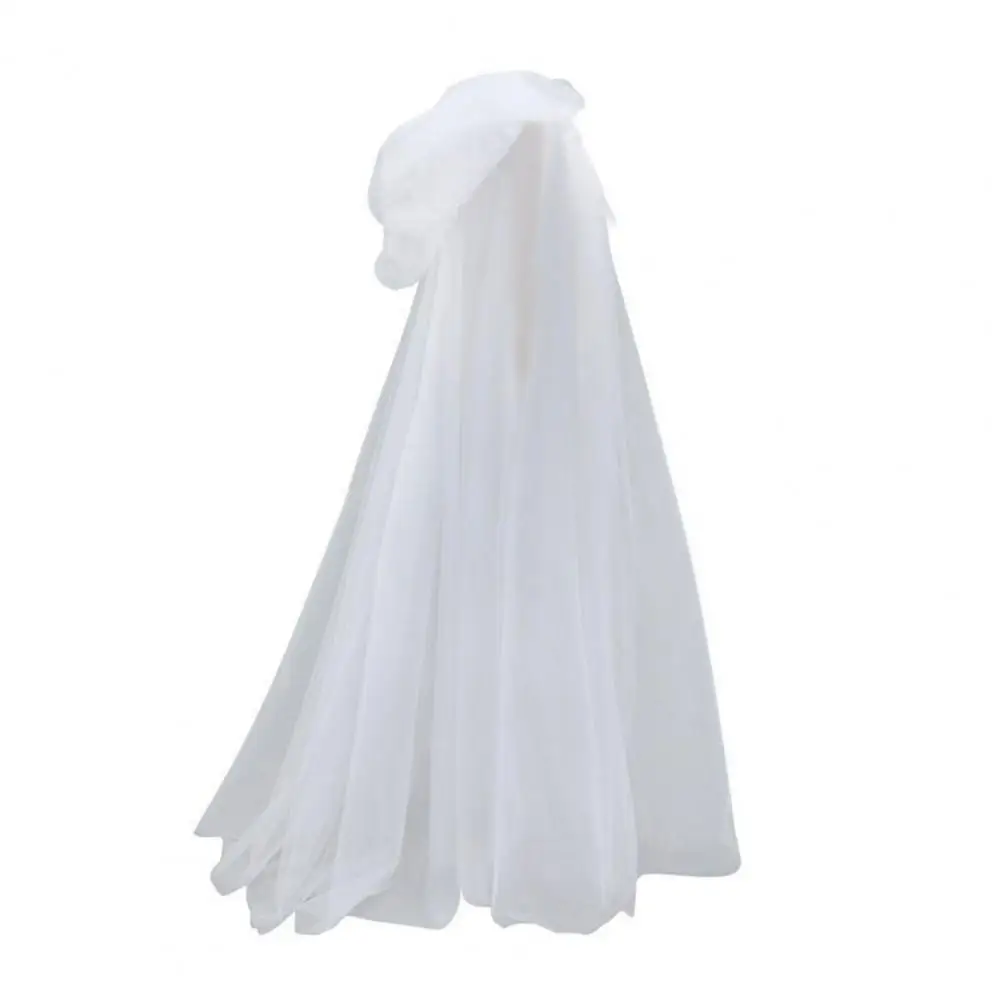 Cape de sorcière gothique noire et blanche en tulle double couche