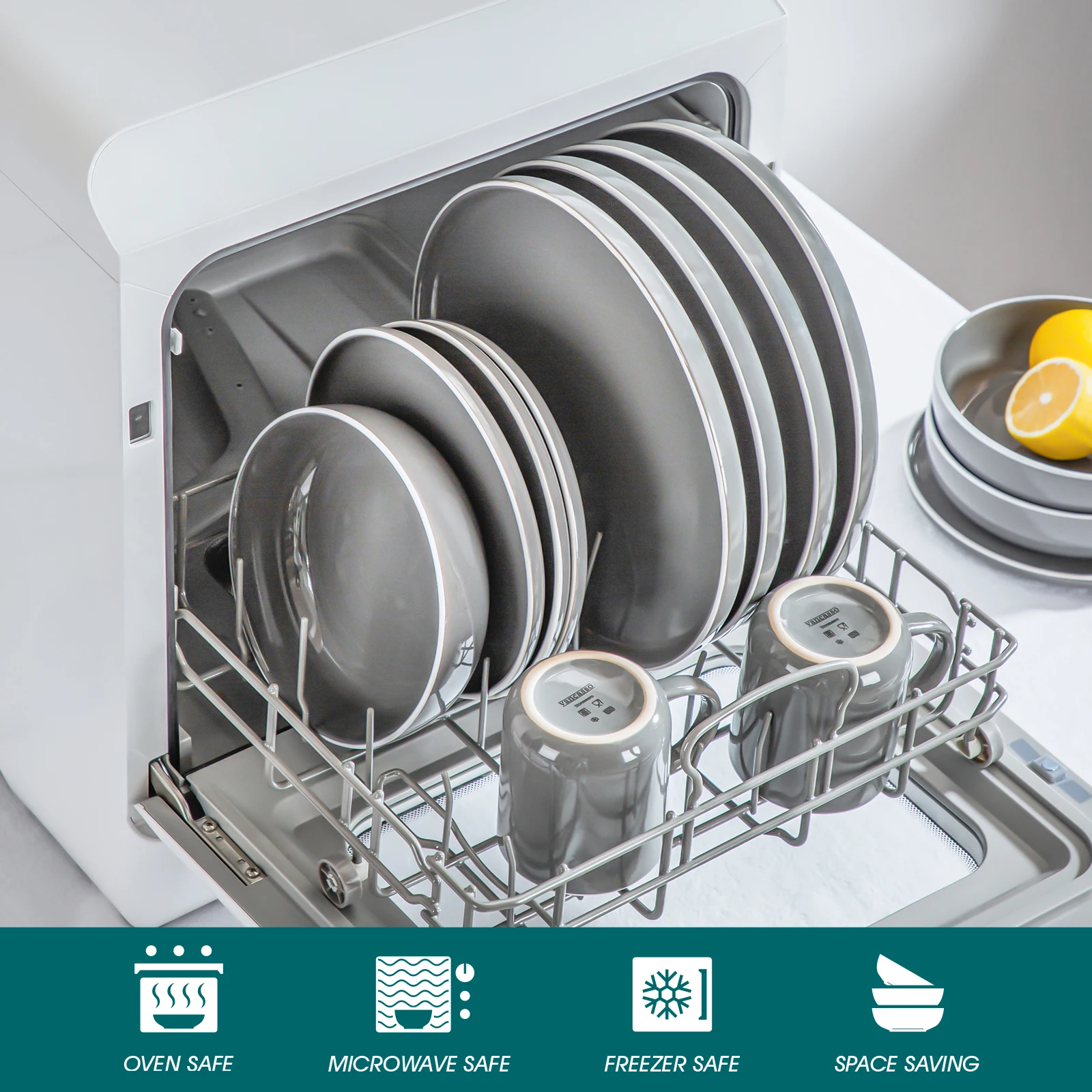 Service de table complet Vancasso SESAM empilé et présenté