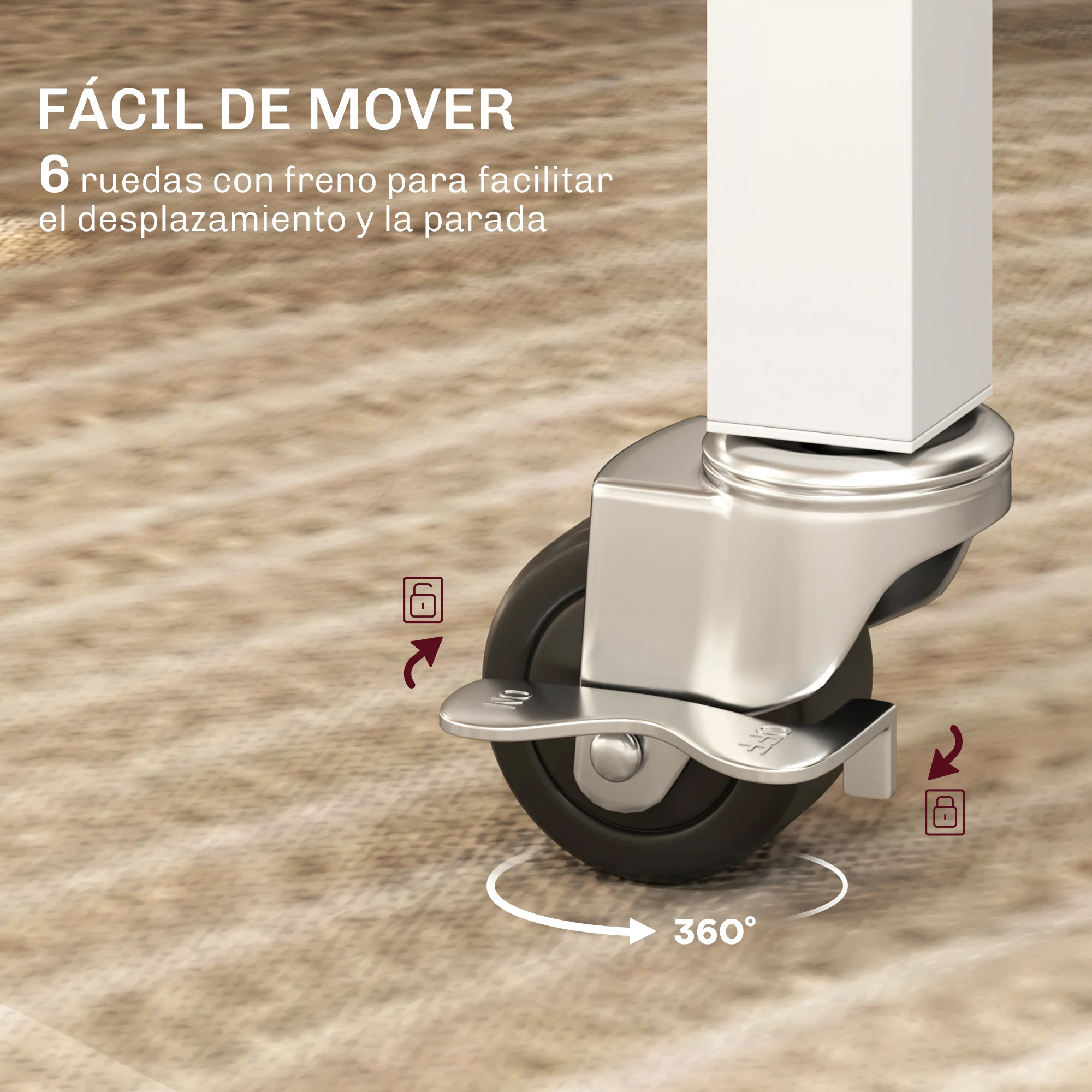 Table pliante Homcom en configuration semi-ouverte avec des chaises