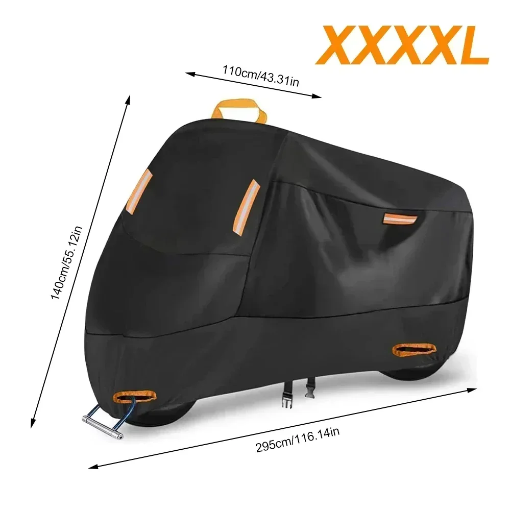 Housse de moto pliée dans son sac de rangement compact, facile à transporter