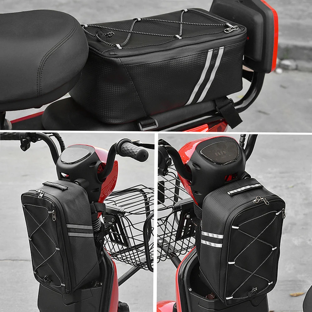 Intérieur du sac de coffre vélo 7L avec compartiments
