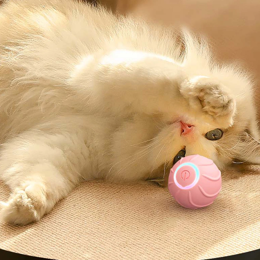 Balle interactive pour chat rechargeable par USB