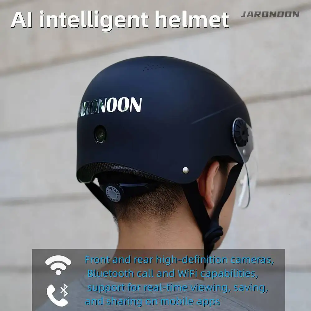 Casque cyclisme respirant avec caméra intégrée