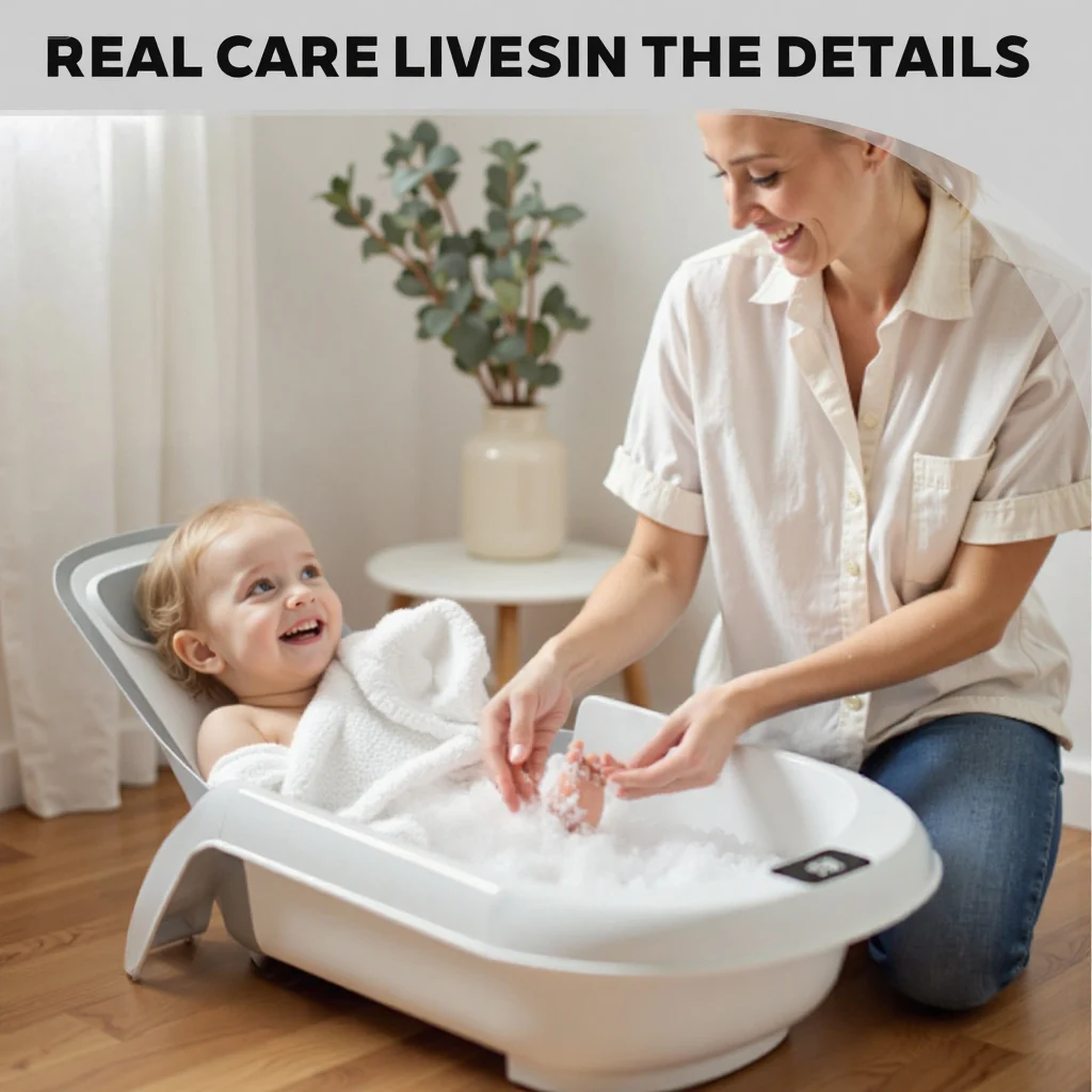 Baignoire bébé en PP+TPE non toxique, grise