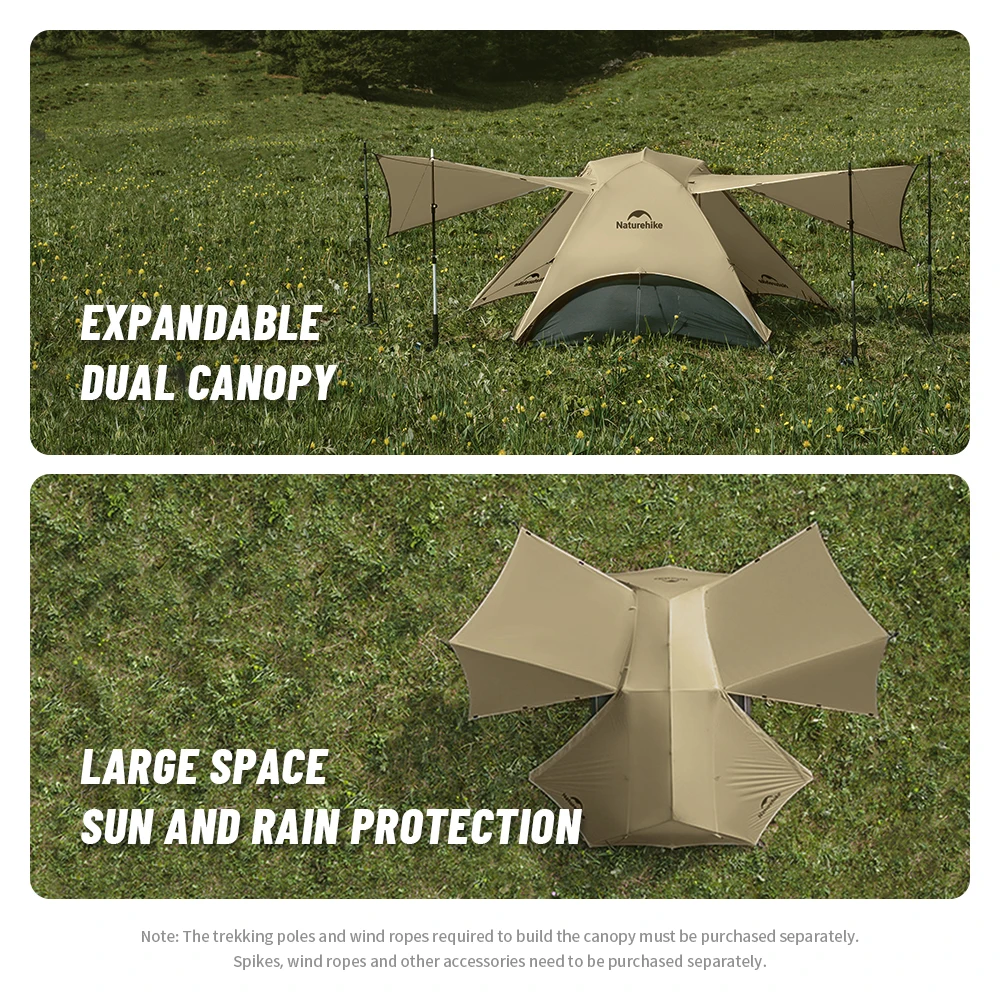 Détail du tissu nylon 15D de la tente Naturehike