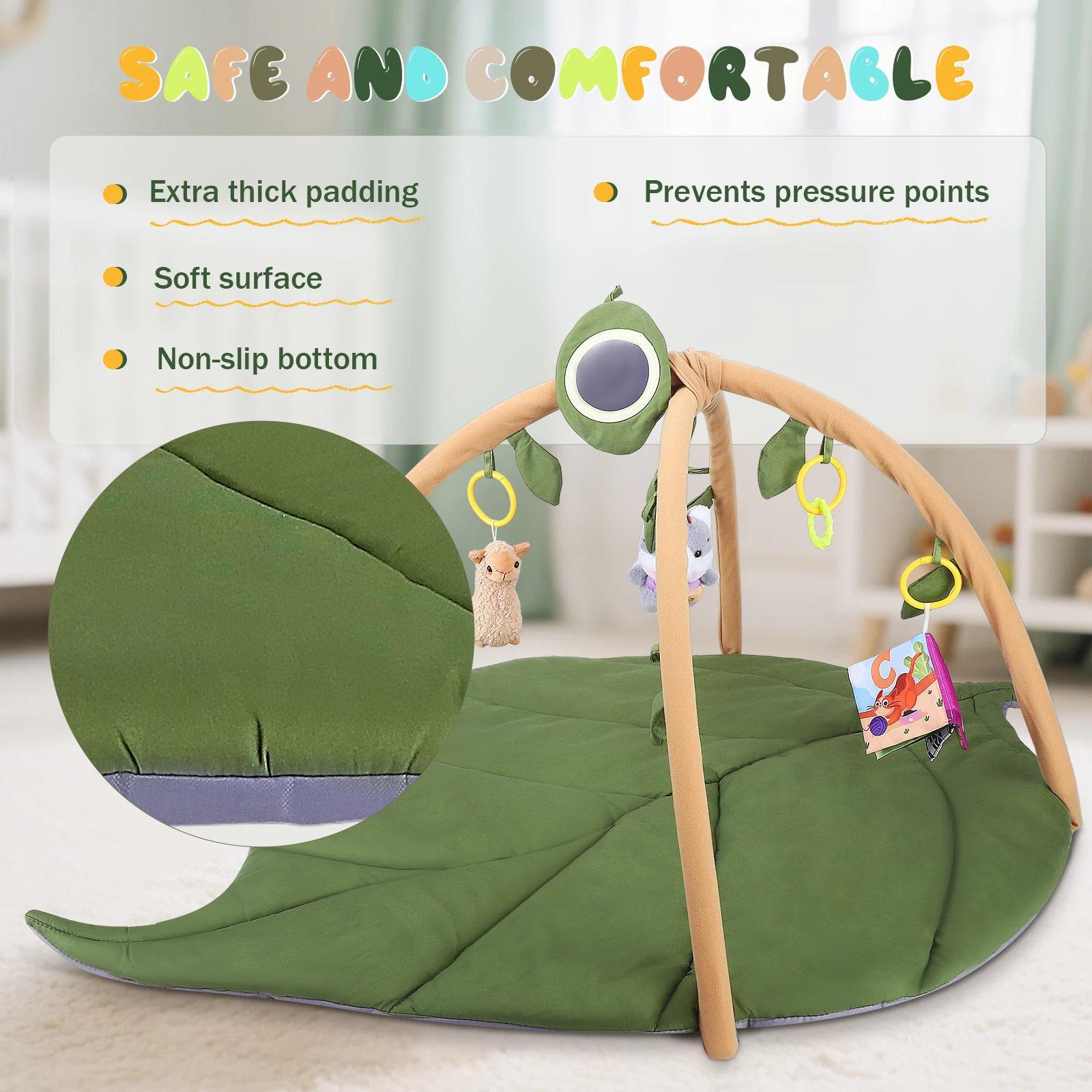 Tapis d'éveil épais et doux pour le confort de bébé