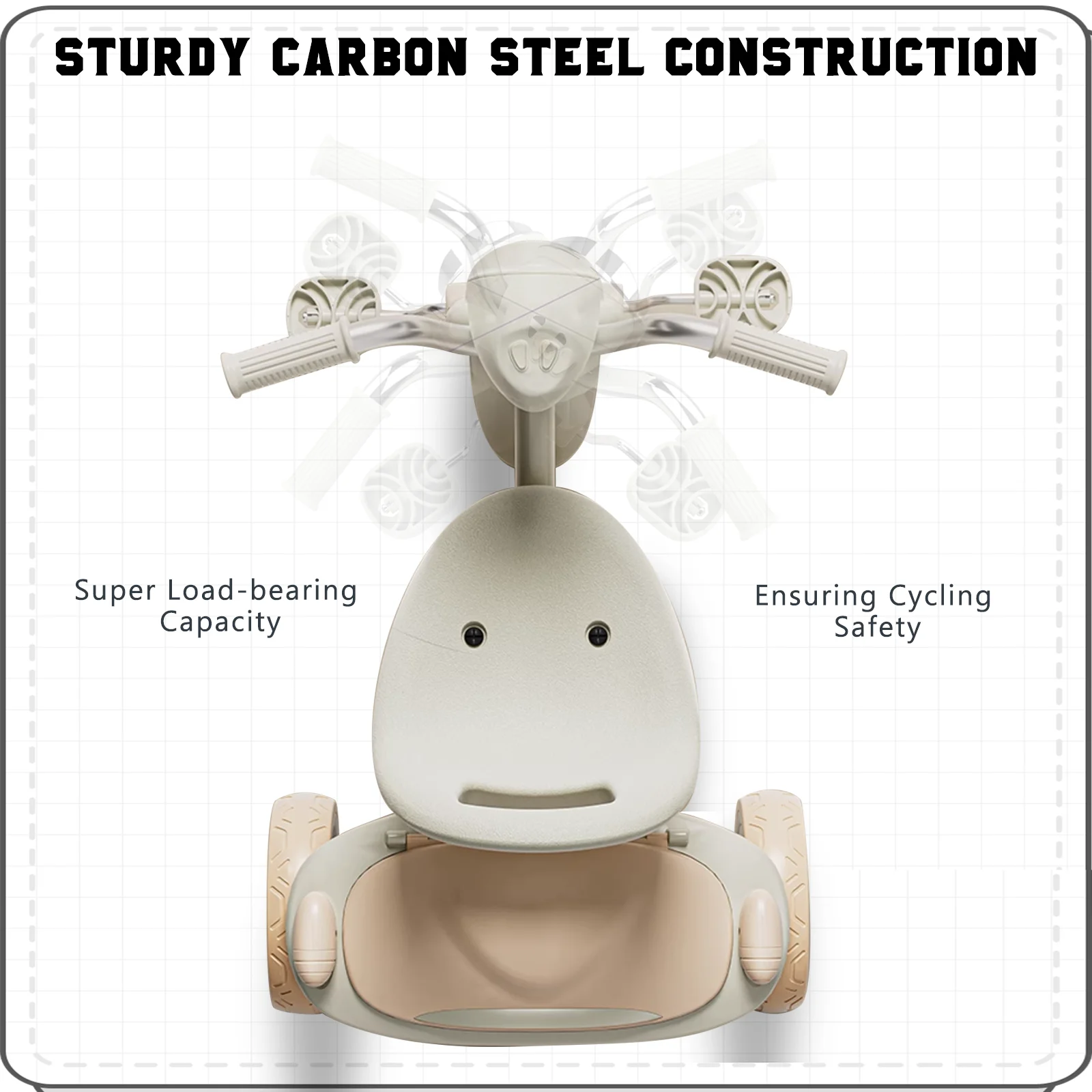Détail sur la stabilité et la sécurité du tricycle UBRAVOO