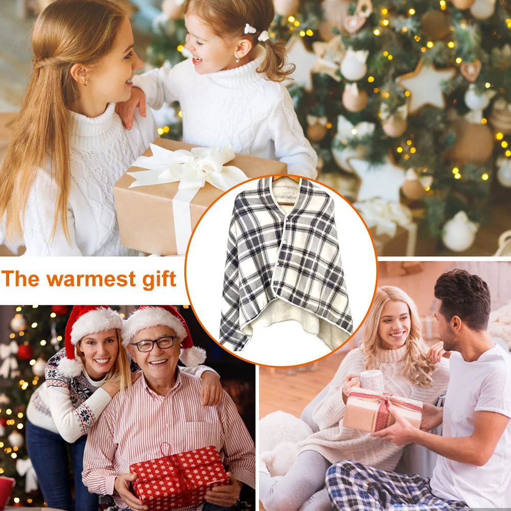 Réglage des 3 niveaux de chaleur du châle électrique