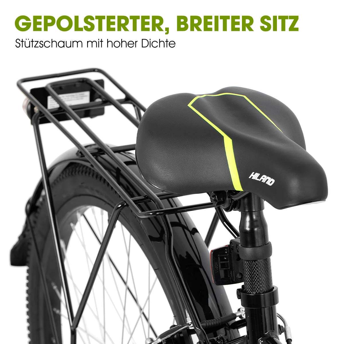 Jeune cycliste sur un VTT Hiland avec un fond flou