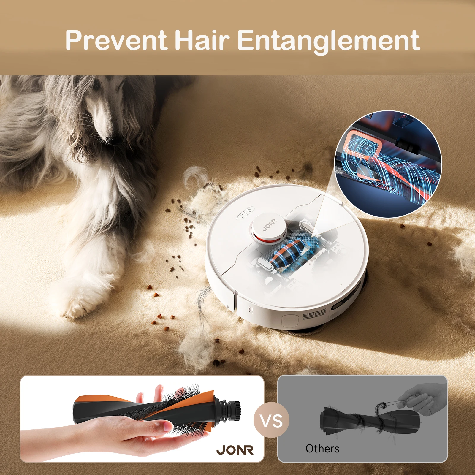 Vue détaillée de la station de nettoyage et de vidange du JONR P20 Pro