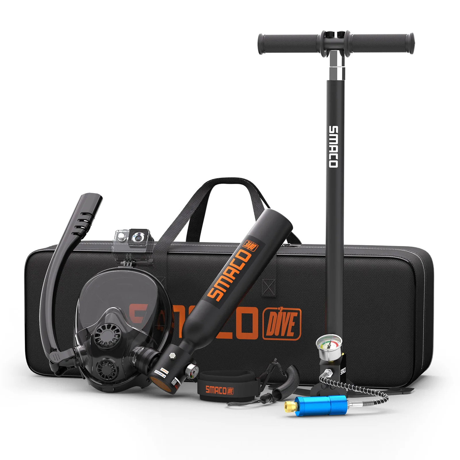 Kit de plongée avec masque et bouteille Smaco