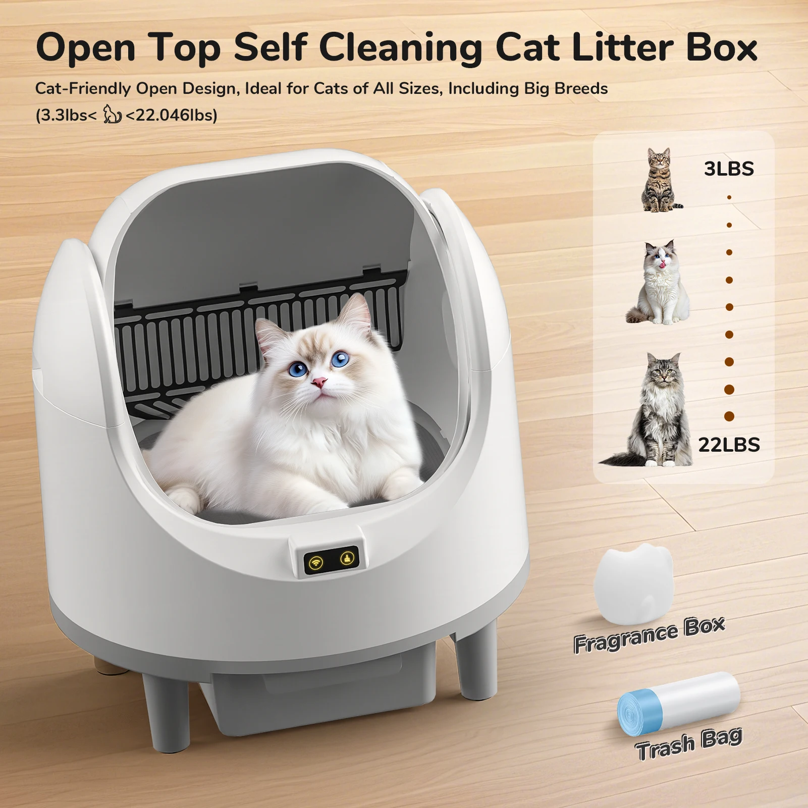 Bac de collecte des déchets de la litière automatique