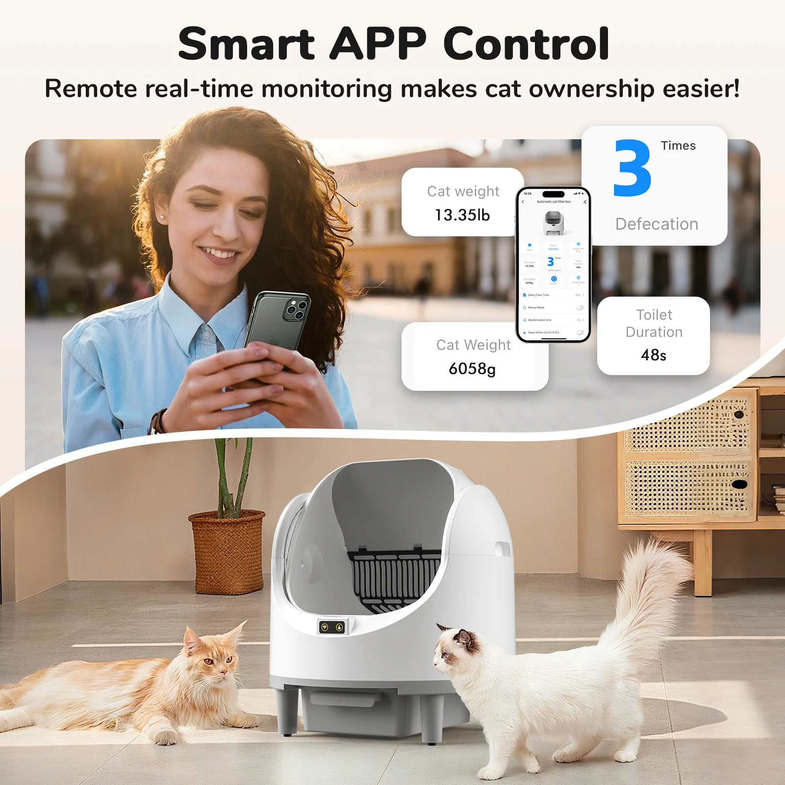 Schéma des capteurs de sécurité de la litière automatique