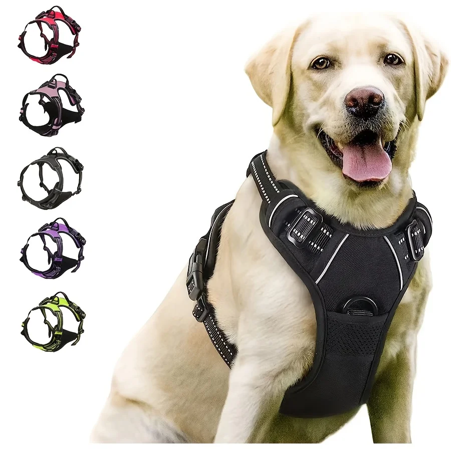 No-Pull Dog Harness - Front Clip, Reflective Straps